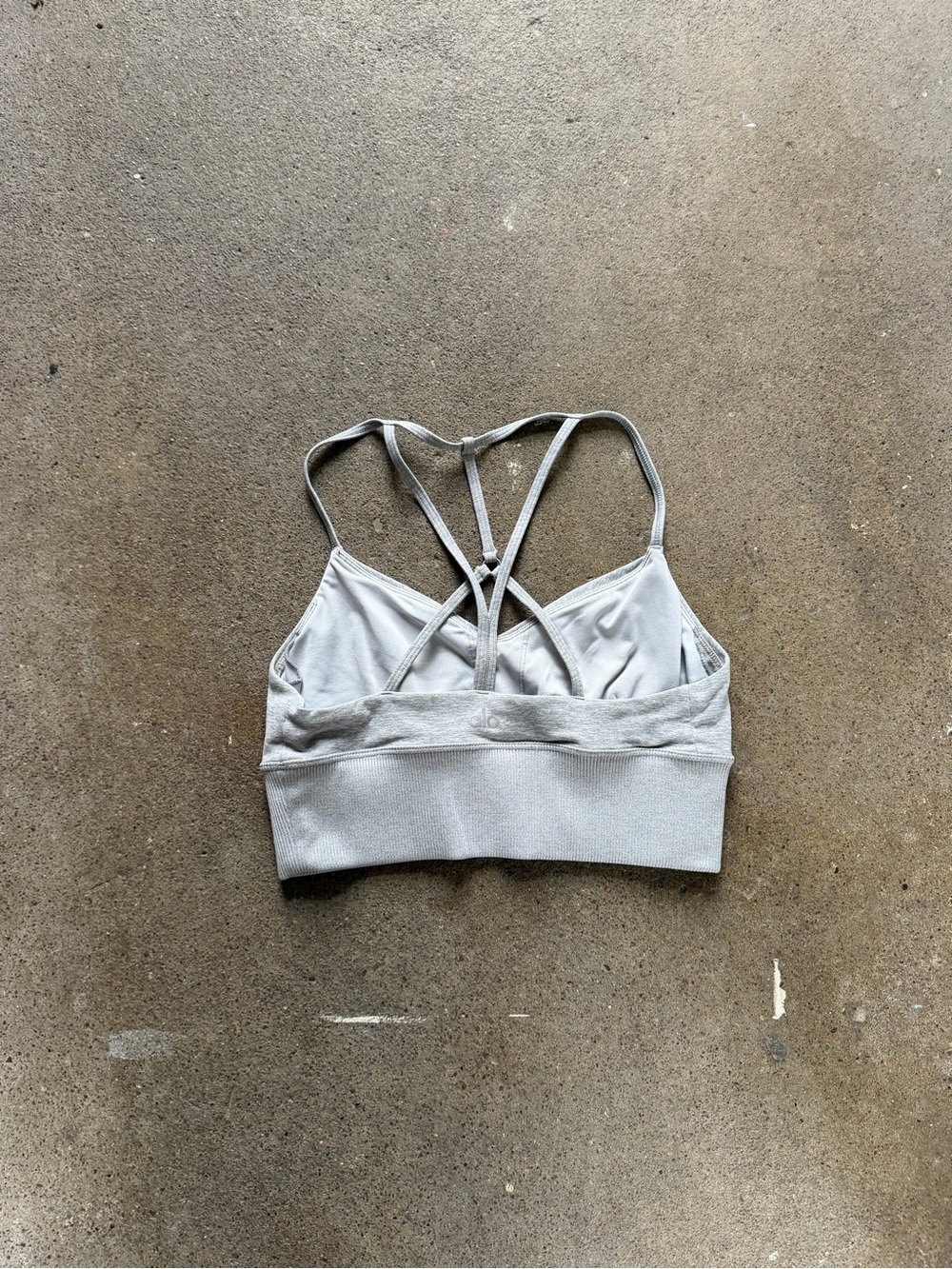 Alo Yoga AloSoft Lavish Bra in Heathered Grey Size Small Activewear Sports Bra - Picture 5 of 7